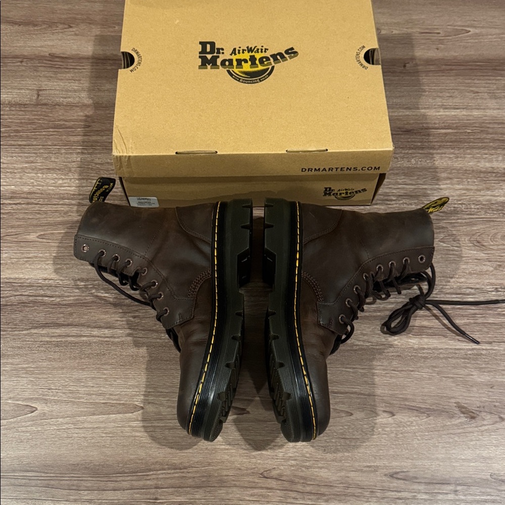 Dr martens combs leather dark brown mens 10 BL - Picture 3 of 4